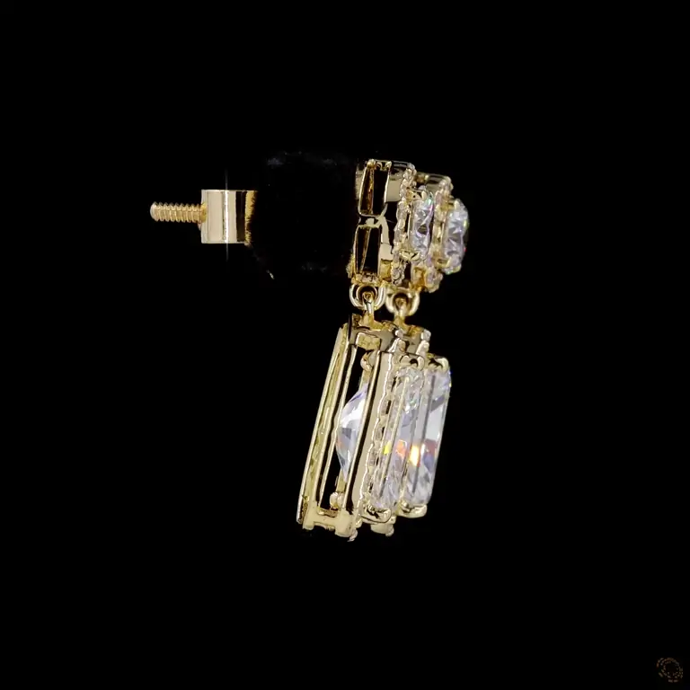 Diamant-Ohrringe 14 Karat Gold – QAMAR 006
