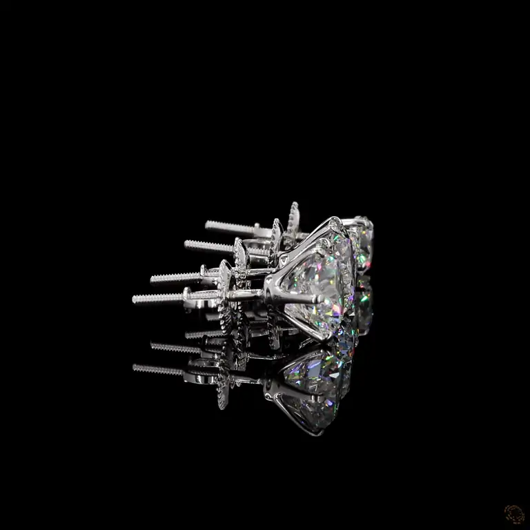 Klassische Diamant-Ohrstecker mit Schraubverschluss 14K / 18K Gold – QAMAR 026