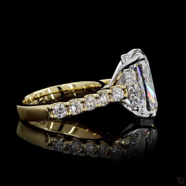 Lab Diamond Ehering LUXOR 117 – 14 Karat Gelbgold mit Diamanten
