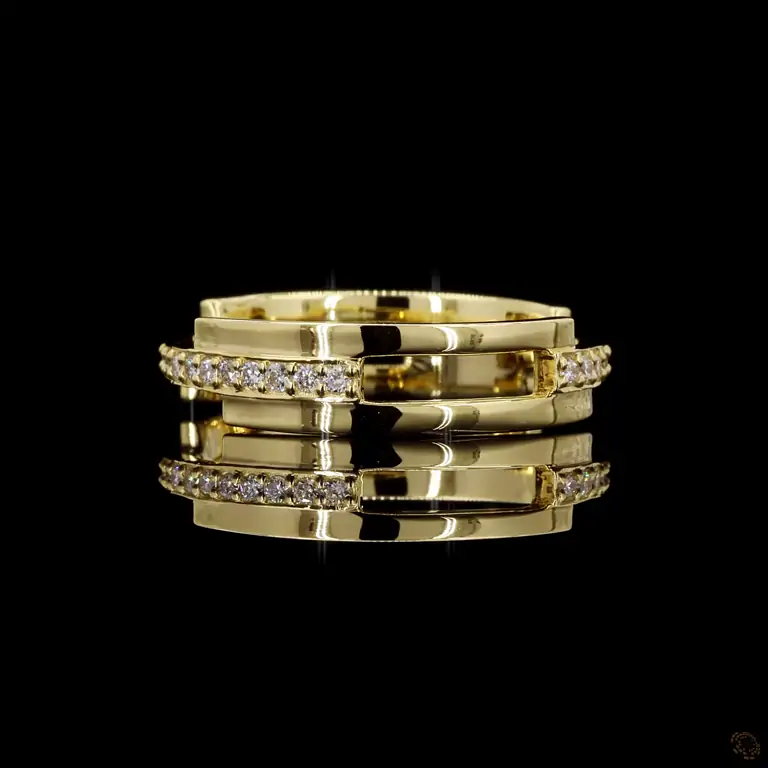Goldring LUXOR 125 – 14 Karat Gelbgold mit Diamanten