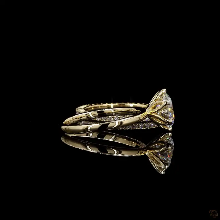Diamantring 14 Karat Gelb- oder Weißgold mit Diamanten – LUXOR 005